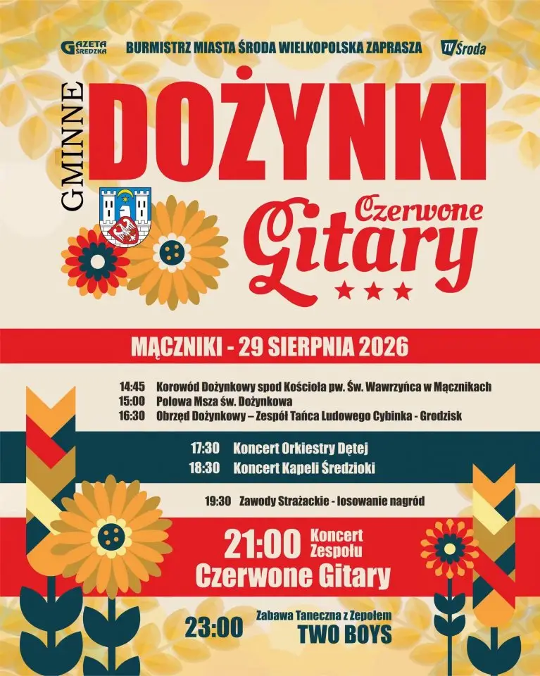 Gminne Dożynki 2026 w Mącznikach – szczegóły wydarzenia