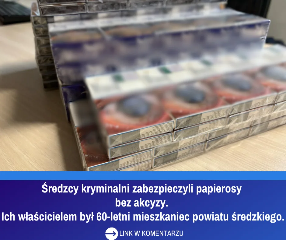 Funkcjonariusze z Środy Wlkp. zabezpieczyli 1800 papierosów bez akcyzy
